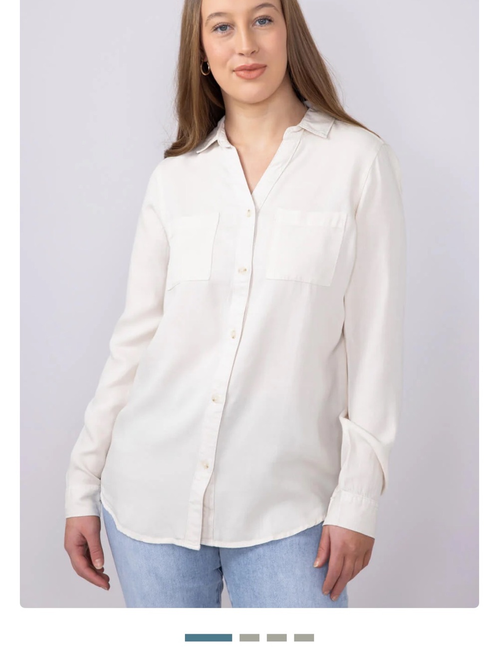 Thread & Supply Ivory Button-Down Pocket Shirt